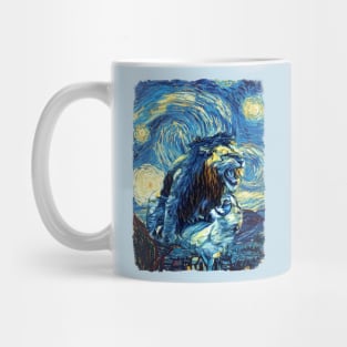 Mafia Lion Van Gogh Style Mug